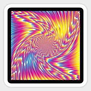 Colorful Spiral White Sticker